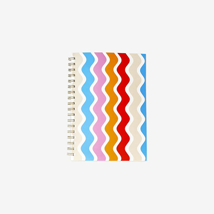 Flying Tiger Copenhagen Çok Renkli Çizgili Spiralli B5 Defter