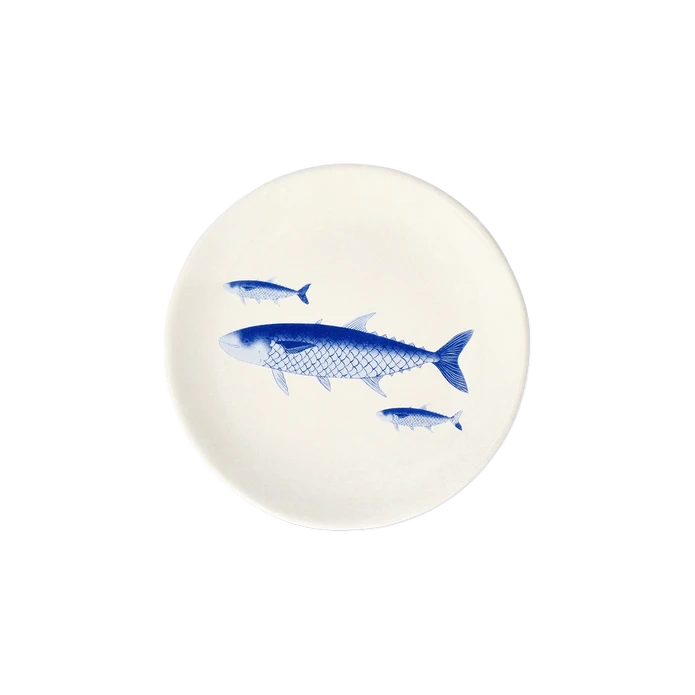 Flying Tiger Copenhagen Balık Desenli Beyaz Küçük Tabak