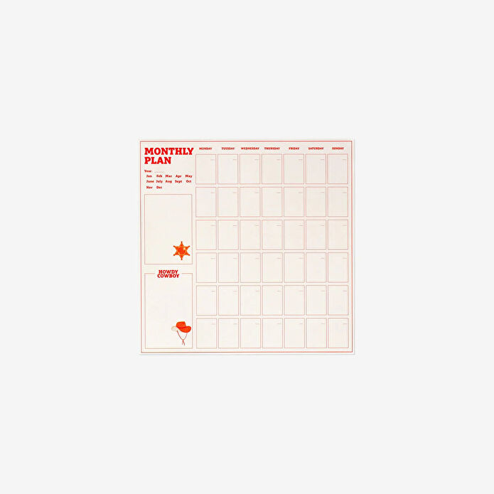 Flying Tiger Copenhagen Aylık Planlayıcı Not Defteri