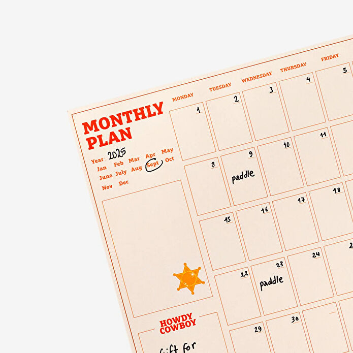 Flying Tiger Copenhagen Aylık Planlayıcı Not Defteri