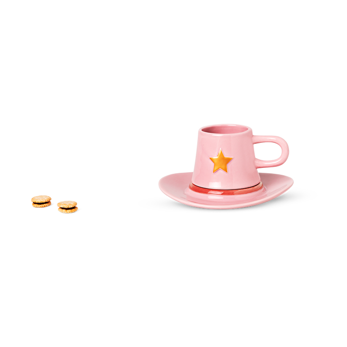 Flying Tiger Copenhagen Pembe Kovboy Şapkası Şeklinde Fincan