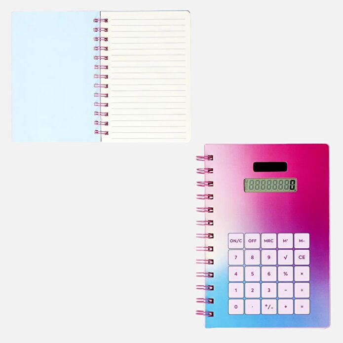 Flying Tiger Copenhagen Hesap Makinesi Detaylı Spiralli Defter