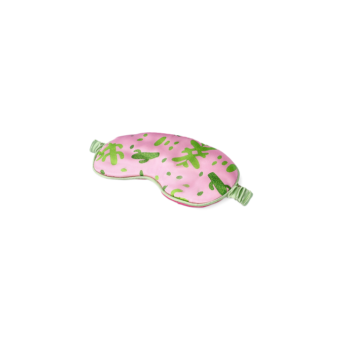 Flying Tiger Copenhagen Kaktüs Desenli Pembe Uyku Maskesi