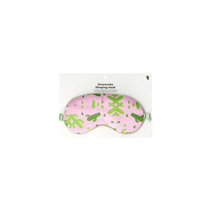 Flying Tiger Copenhagen Kaktüs Desenli Pembe Uyku Maskesi