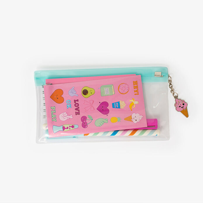 Flying Tiger Copenhagen Dondurma Temalı Çantalı Kırtasiye Seti