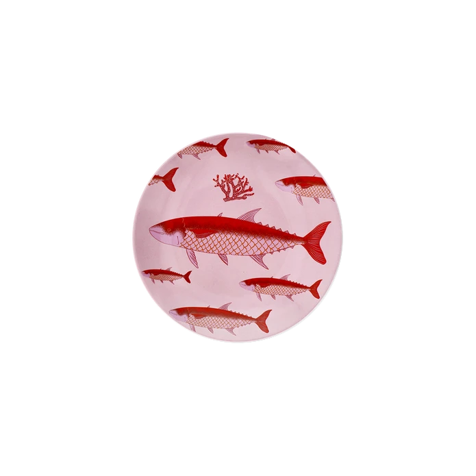 Flying Tiger Copenhagen Pembe Balık Desenli Seramik Tabak