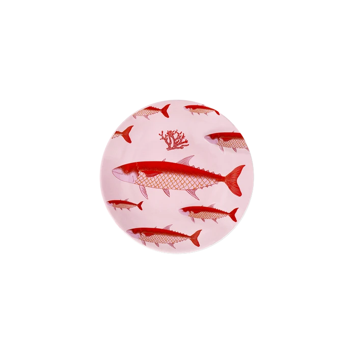 Flying Tiger Copenhagen Pembe Balık Desenli Seramik Tabak