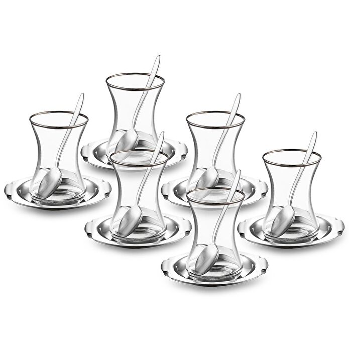 Jumbo Mars 18 Parça Çelik Çay Seti