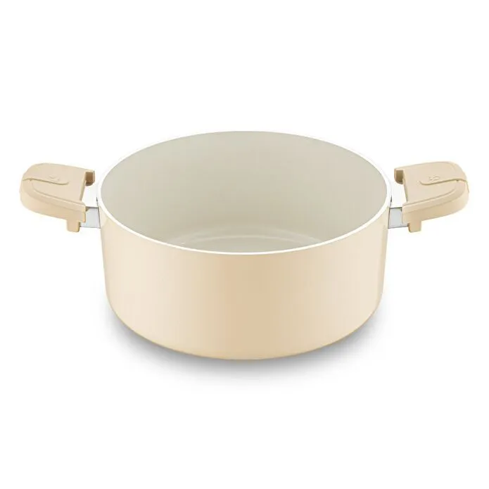 Jumbo Swiss Crystal Dark Cream 7 Parça İndüksiyon Tabanlı Tencere Seti