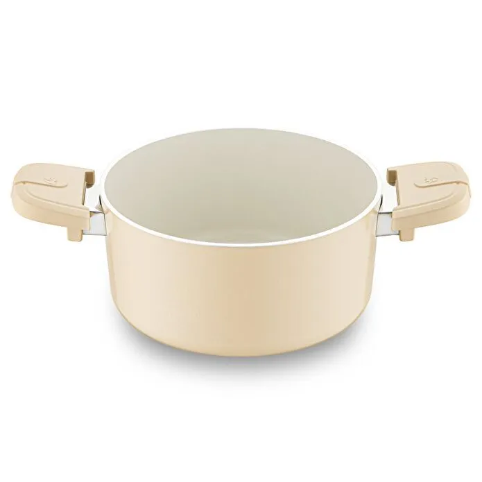 Jumbo Swiss Crystal Dark Cream 7 Parça İndüksiyon Tabanlı Tencere Seti