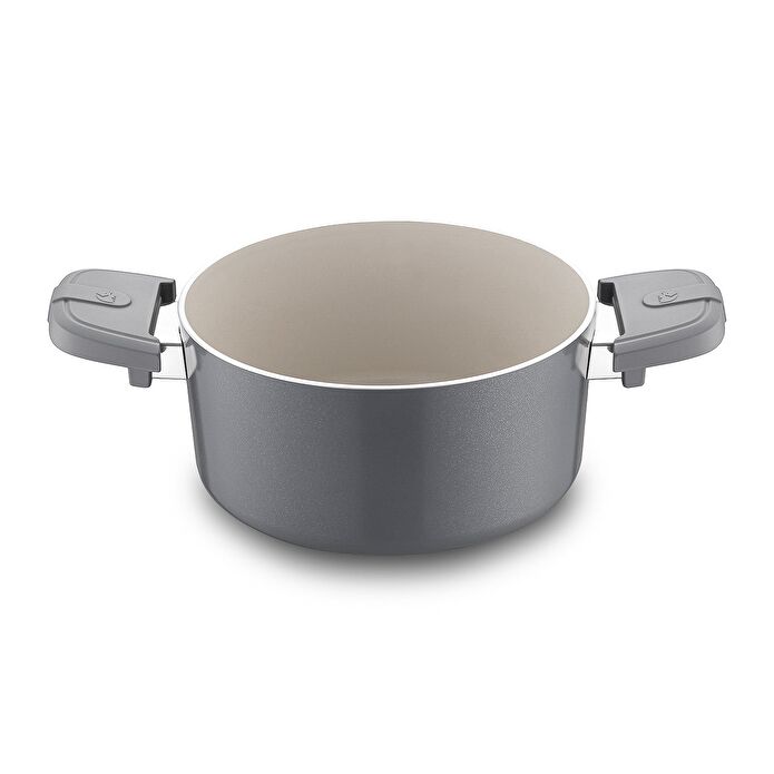 Jumbo Swiss Crystal Grey 7 Parça İndüksiyon Tabanlı Tencere Seti