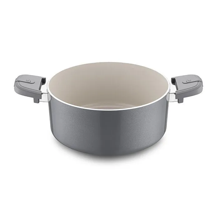 Jumbo Swiss Crystal Grey 7 Parça İndüksiyon Tabanlı Tencere Seti