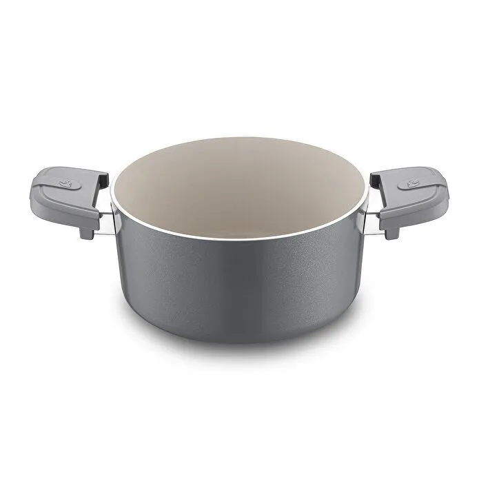 Jumbo Swiss Crystal Grey 7 Parça İndüksiyon Tabanlı Tencere Seti