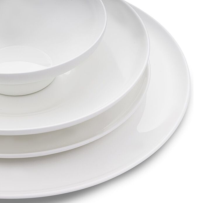 Jumbo Laurel 55 Parça 12 Kişilik Yemek Takımı Beyaz