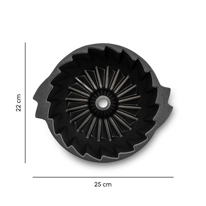 Jumbo Shark Swiss Black Yuvarlak Kek Kalıbı