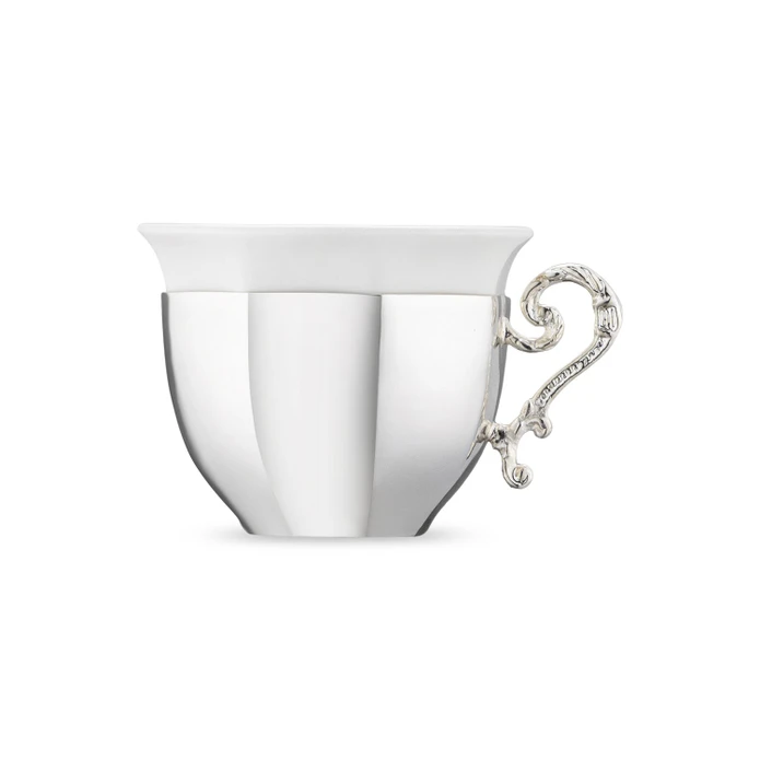 Jumbo Timeless MMXXV Tek Kişilik Kahve Fincan Seti Silver
