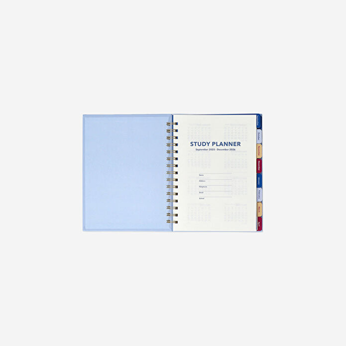 Flying Tiger Copenhagen Mavi Çalışma Planlayıcı Spiralli Defter