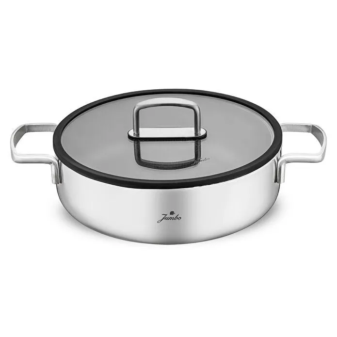 Jumbo Weston 3PLY 8 Parça İndüksiyon Tabanlı Paslanmaz Çelik Tencere Seti