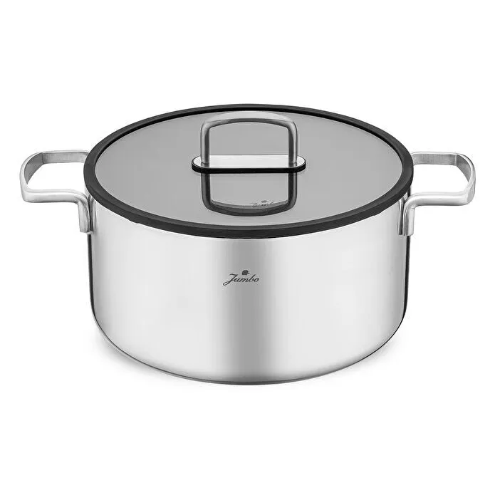 Jumbo Weston 3PLY 8 Parça İndüksiyon Tabanlı Paslanmaz Çelik Tencere Seti