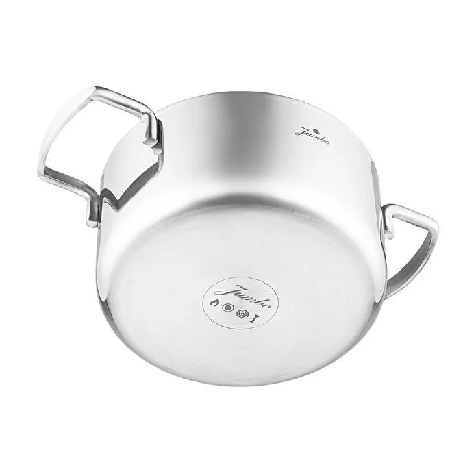 Jumbo Weston 3PLY 8 Parça İndüksiyon Tabanlı Paslanmaz Çelik Tencere Seti