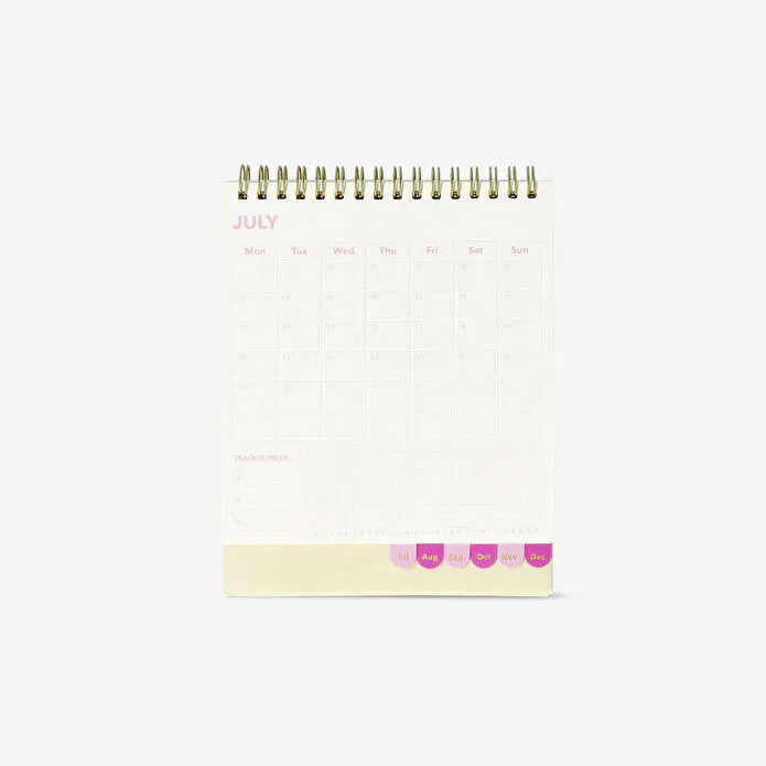 Flying Tiger Copenhagen Pembe Çiçekli 2026 Aylık Masa Takvimi