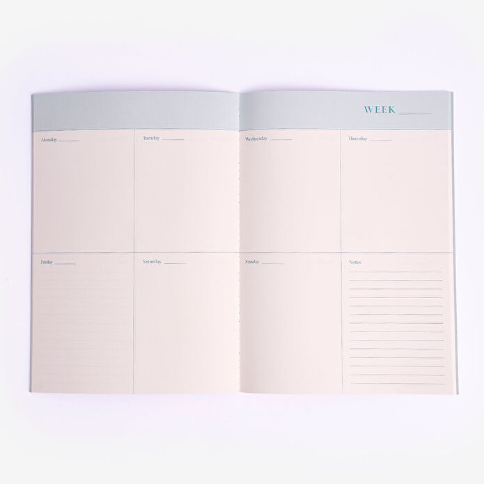 Flying Tiger Copenhagen Mavi Çiçekli 2026 Haftalık Planlayıcı