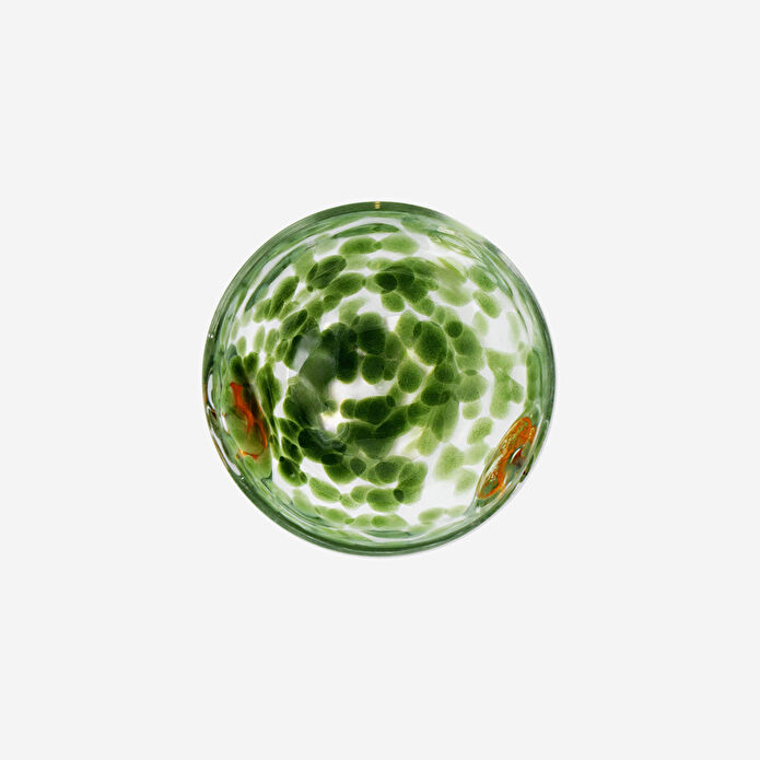 Flying Tiger Copenhagen Yeşil Puantiyeli Cam Tealight Mumluk