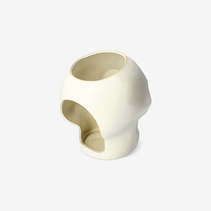 Flying Tiger Copenhagen Seramik Beyaz Kafatası LED Mumluk