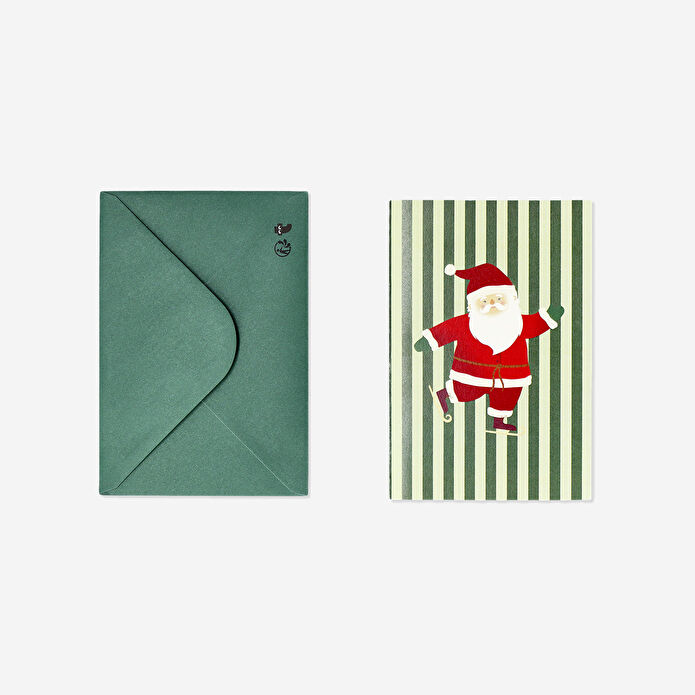 Flying Tiger Copenhagen Noel Baba Desenli Yılbaşı Tebrik Kartı