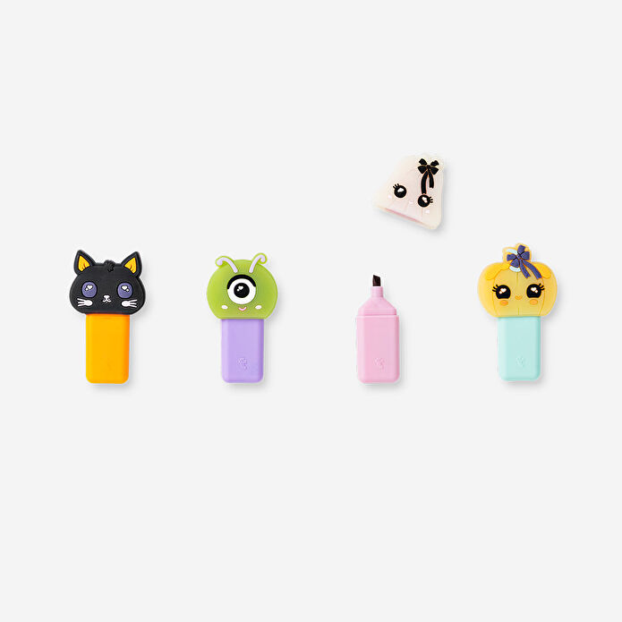 Flying Tiger Copenhagen Canavar Şeklinde 4'lü Fosforlu Kalem