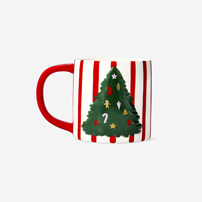 Flying Tiger Copenhagen Çam Ağacı Desenli Seramik Kupa 400 ml