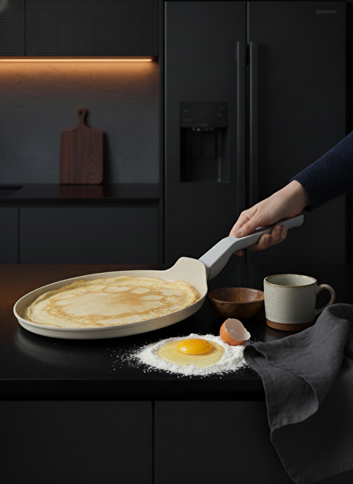 Jumbo Swiss Crystal Light Grey Krep Tavası 25 cm