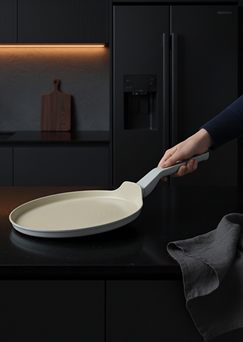 Jumbo Swiss Crystal Light Grey Krep Tavası 25 cm