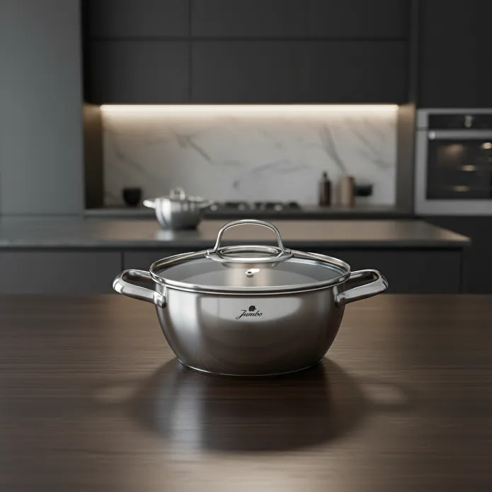 Jumbo Colosseum 3PLY 7 Parça İndüksiyon Tabanlı Çelik Tencere Seti