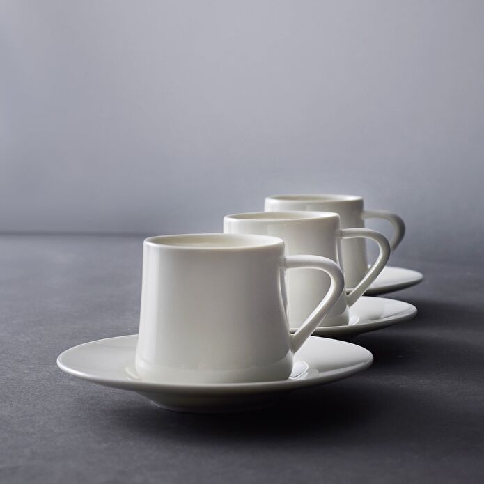 Jumbo Valetta Beyaz 12 Parça 6 Kişilik Fincan Takımı