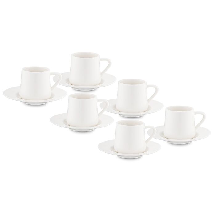Jumbo Valetta Beyaz 12 Parça 6 Kişilik Fincan Takımı