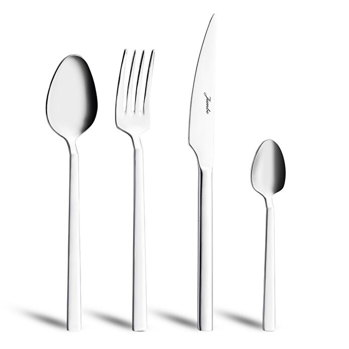 Jumbo 1800 24 Parça 6 Kişilik Tatlı Çatal Kaşık Bıçak Takımı