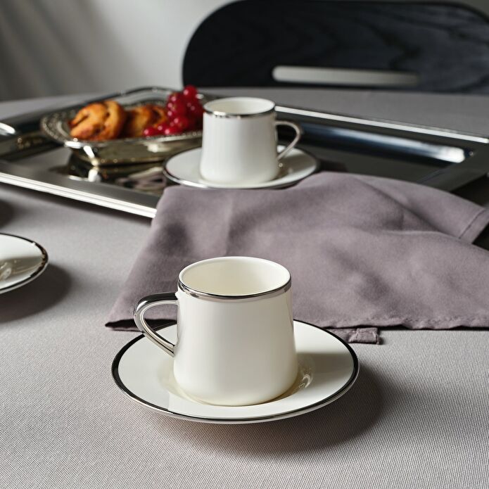 Jumbo Valetta Platin 12 Parça 6 Kişilik Fincan Takımı