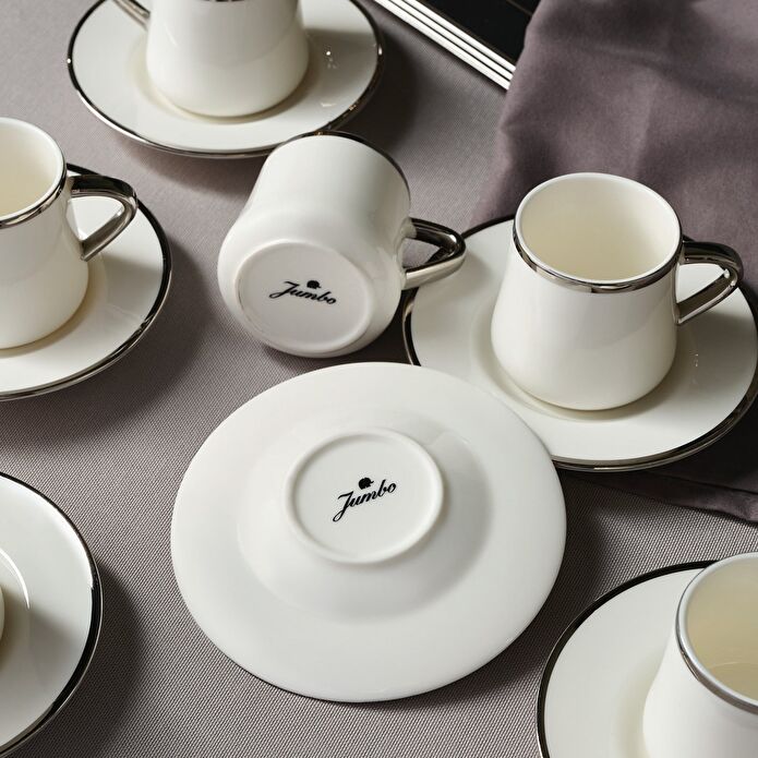 Jumbo Valetta Platin 12 Parça 6 Kişilik Fincan Takımı