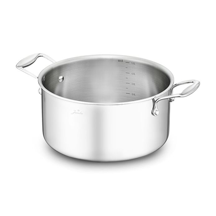 Jumbo Storey 3PLY 8 Parça İndüksiyon Tabanlı Çelik Tencere Seti