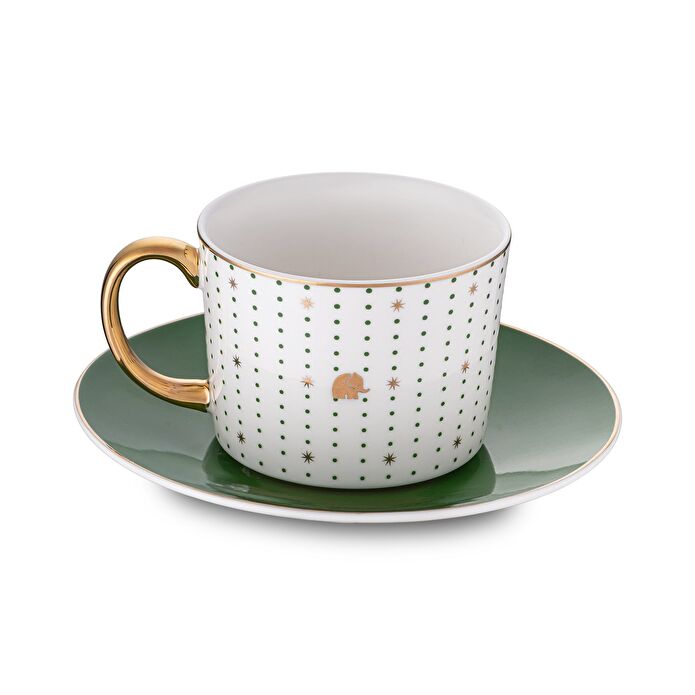 Jumbo Navy Yeşil 2'li Çay Fincan Takımı