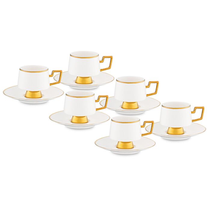 Jumbo Ellmore Gold 6'lı Kahve Fincan Takımı