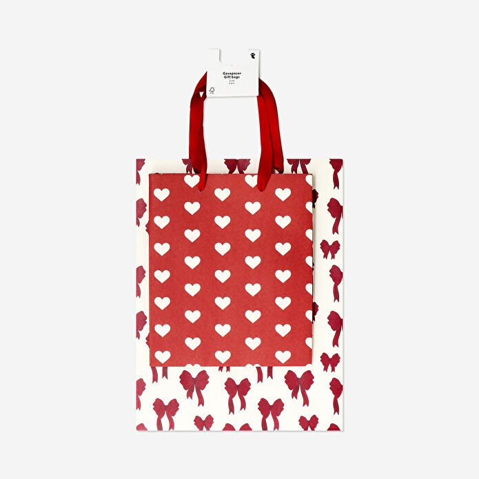 Flying Tiger Copenhagen Kalpli Kırmızı 2'li Hediye Çantası