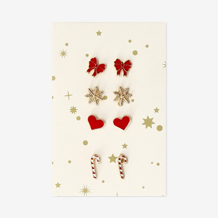 Flying Tiger Copenhagen 4'lü Yılbaşı Temalı Küpe