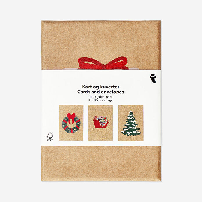 Flying Tiger Copenhagen 15'li Karışık Desenli Tebrik Kartı