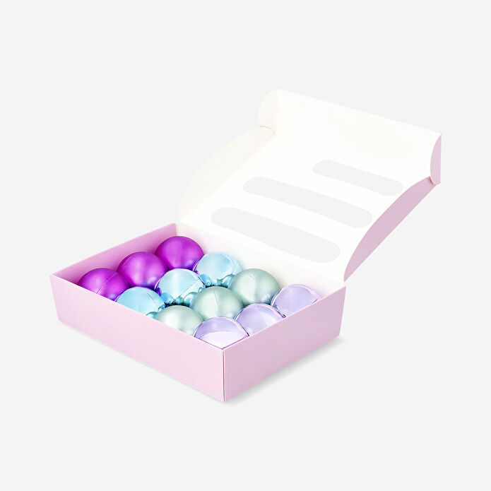 Flying Tiger Copenhagen 12'li Orta Boy Çok Renkli Yılbaşı Ağacı Süsü