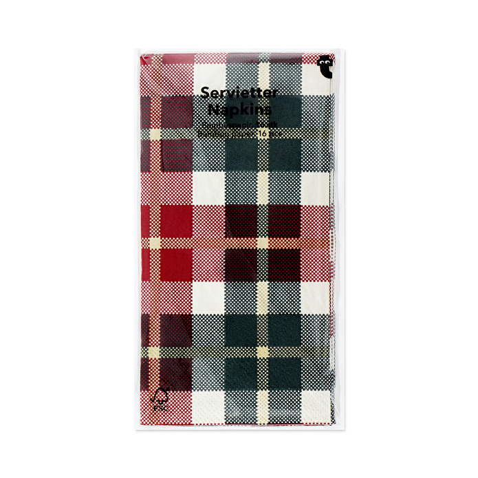 Flying Tiger Copenhagen 16'lı Dama Desenli Uzun Peçete