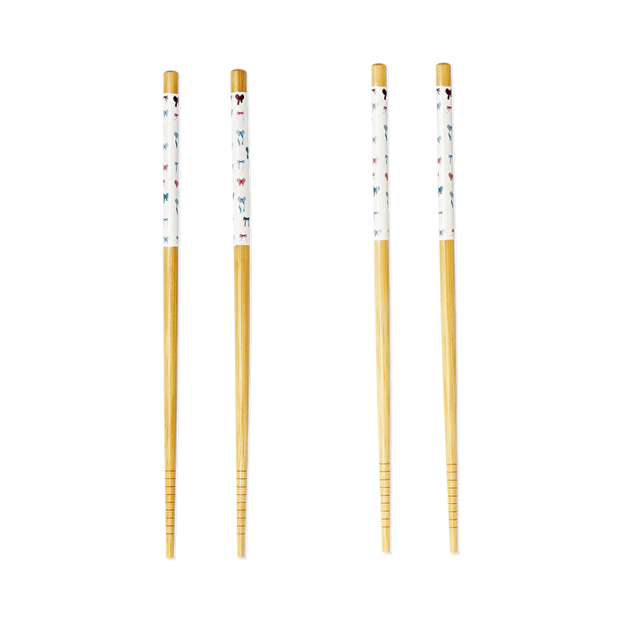 Flying Tiger Copenhagen 4 Çift Desenli Bambu Chopstick