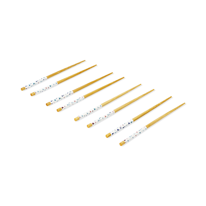 Flying Tiger Copenhagen 4 Çift Desenli Bambu Chopstick