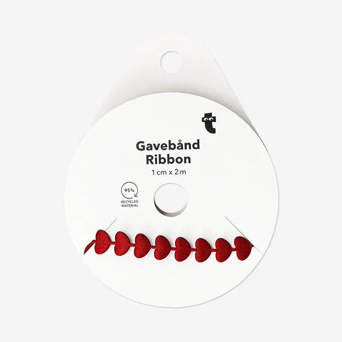 Flying Tiger Copenhagen Kalp Detaylı Kırmızı Kurdele